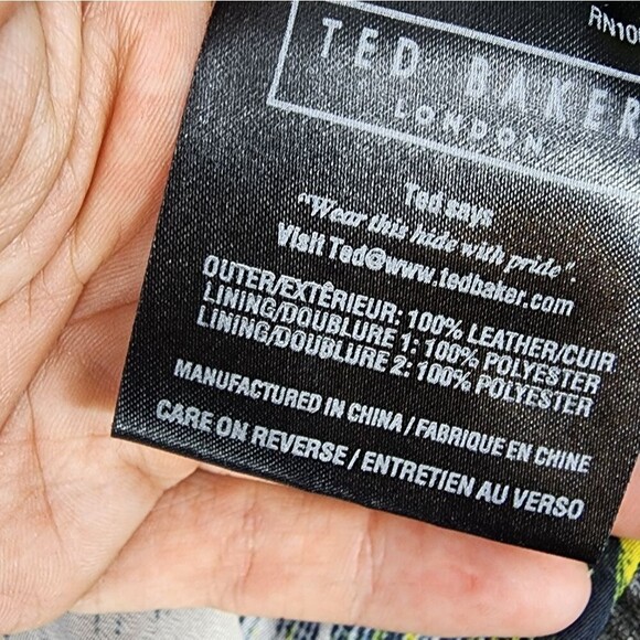 Ted Baker Leather Moto Jacket 2 - Picture 12 of 12